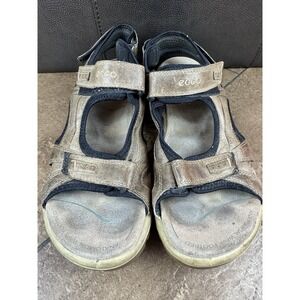 ECCO Yucatan Men's 45 US 11 Brown Nubuck Leather Hiking Walking Sport Sandals